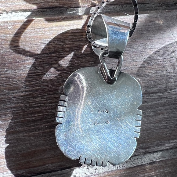 Square Turquoise Pendant - Picture 5 of 5